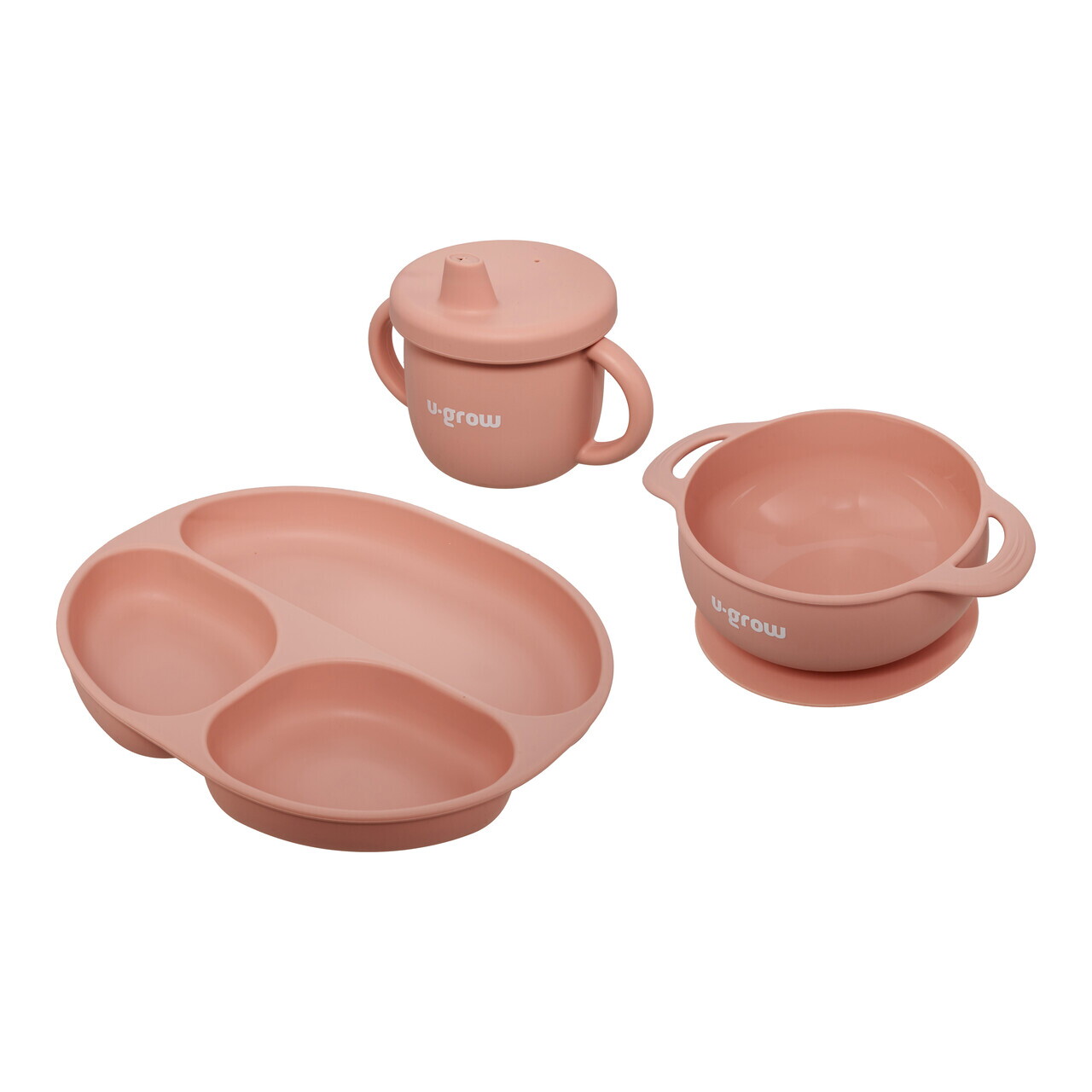 Set diversificare U-grow, 3 piese, silicon, roz - imagine 7